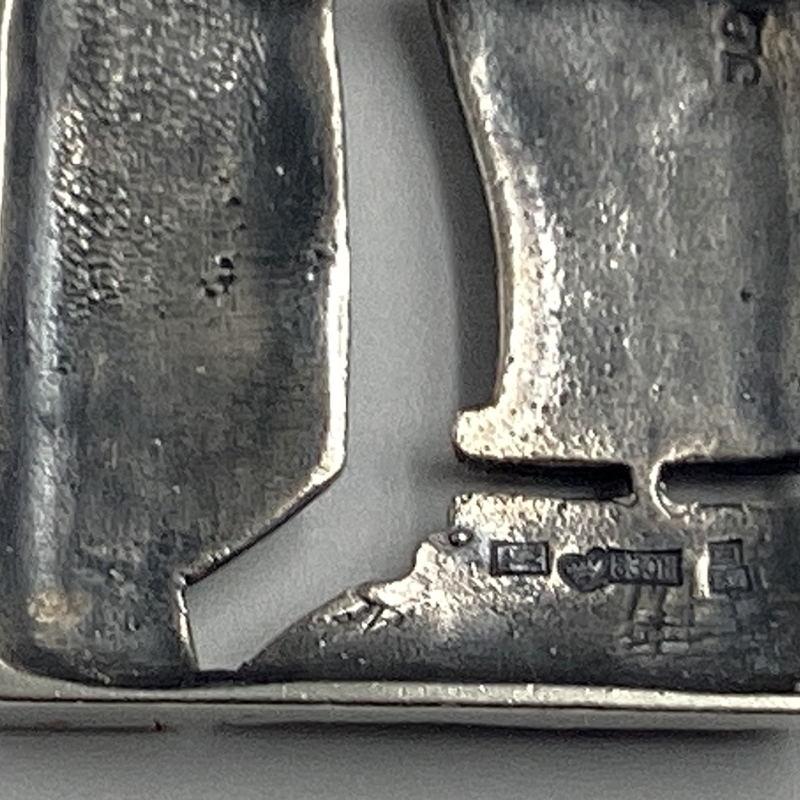 Modernist Silver Finland Pendant | Kultaseppa Oy Turku Finnish Abstract Art