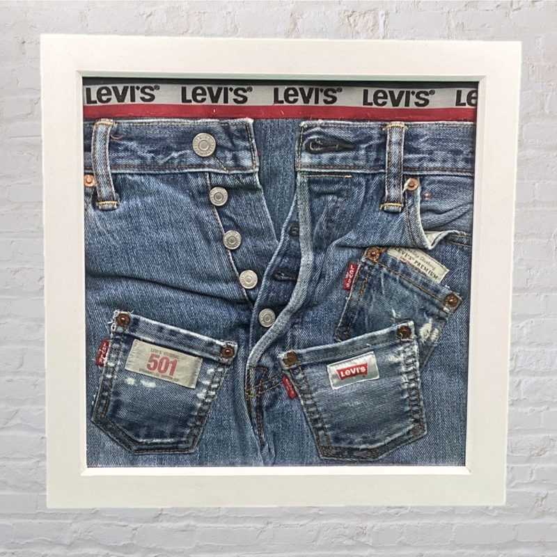 Levi’s 501 Jeans Framed | Unique Vintage Jeans Wall Art