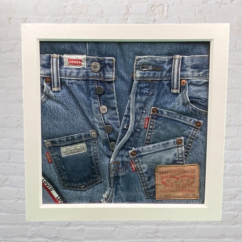 Iconic Levi’s Jeans WallArt |  Framed Levi’s 501 Art Montage