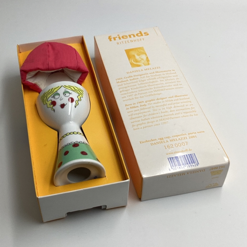 Ritzenhoff “Friends” Egg Cup by Daniela Melazzi (2001) – Boxed