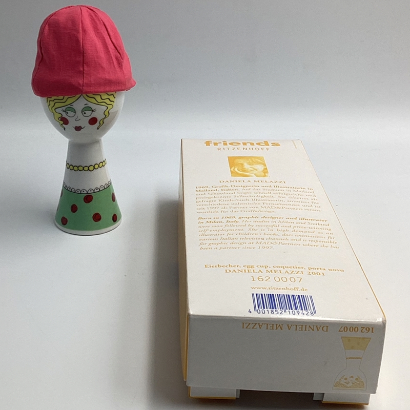 Ritzenhoff “Friends” Egg Cup by Daniela Melazzi (2001) – Boxed Collectible