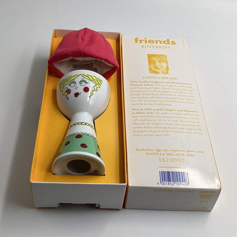 Ritzenhoff “Friends” Egg Cup by Daniela Melazzi (2001) – Boxed Collectible