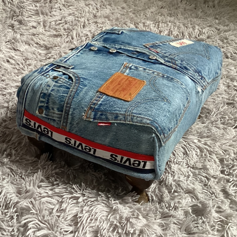 Levi’s 501 Reworked Footstool – Vintage Denim Home Decor