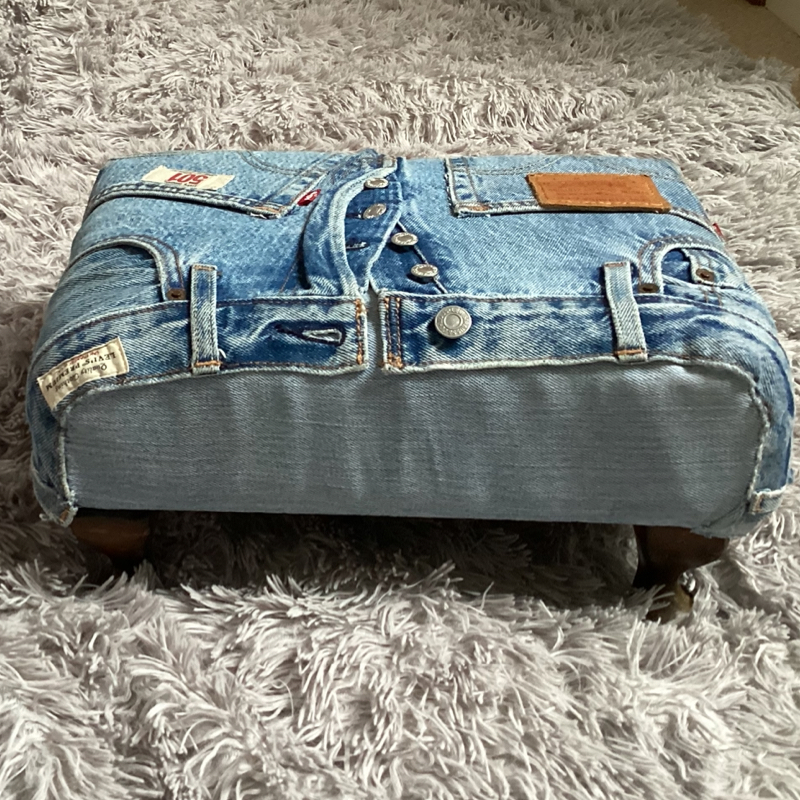 Levi’s 501 Reworked Footstool – Vintage Denim Home Decor