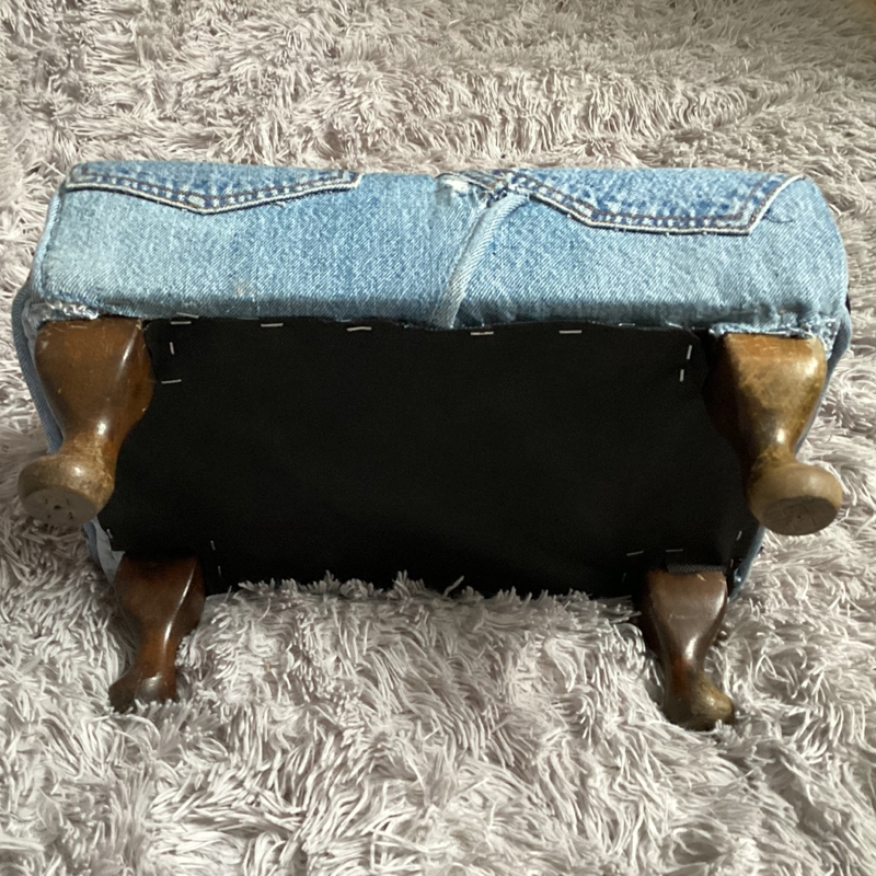 Levi’s 501 Reworked Footstool – Vintage Denim Home Decor