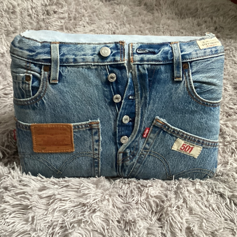 Levi’s 501 Reworked Footstool – Vintage Denim Home Decor