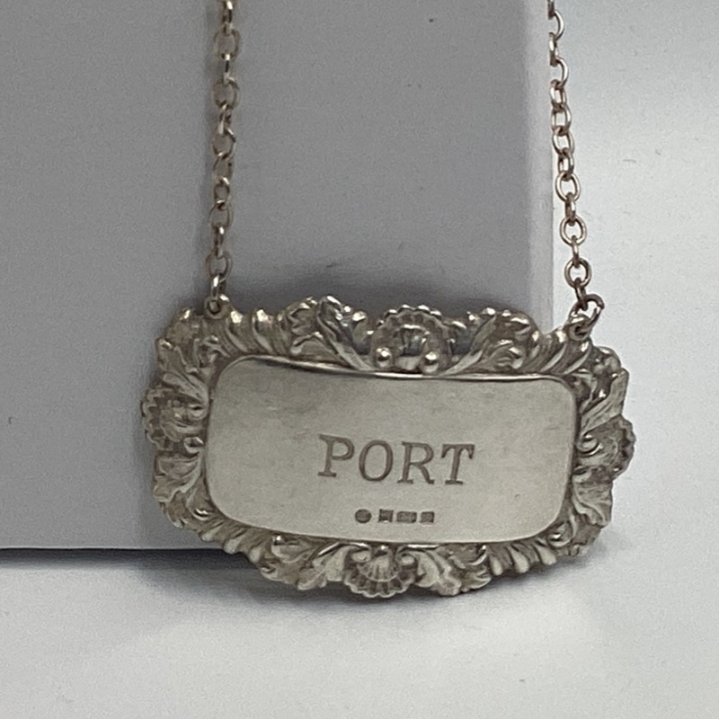 Antique-Style Hallmarked Silver Port Label | 1995 RH Birmingham
