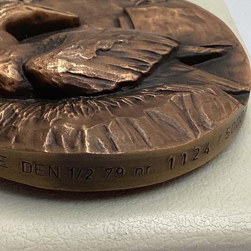 Vintage Bronze Faro Medallion | 1979 Anders Nyborg Finland