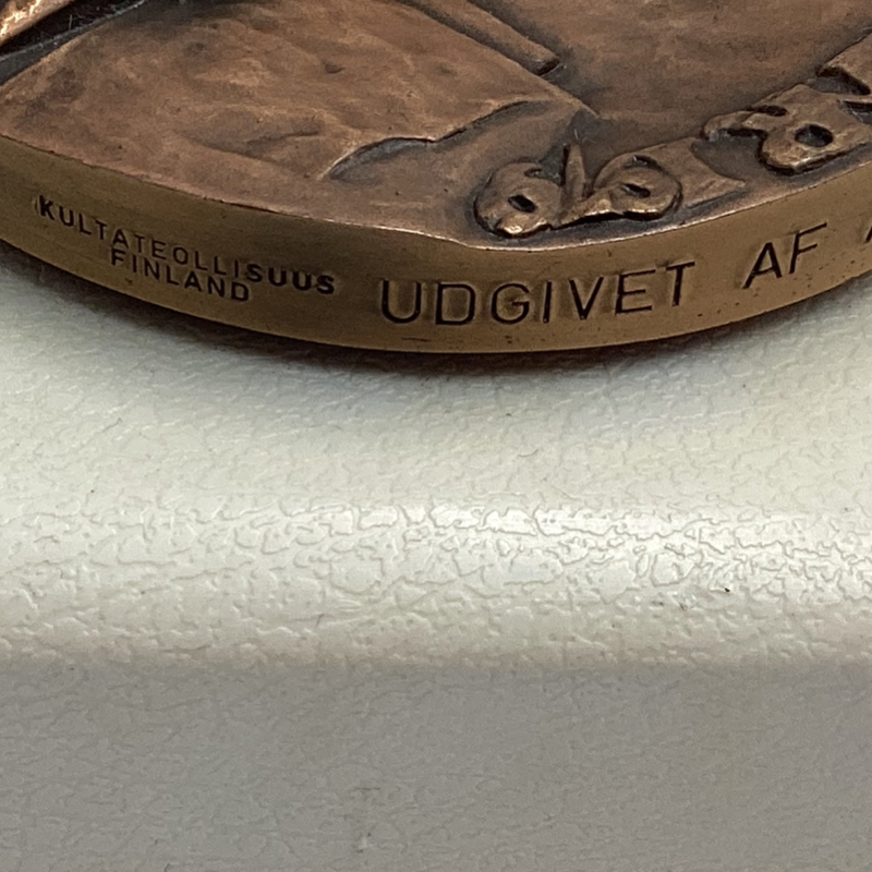 Vintage Bronze Faro Medallion | 1979 Anders Nyborg Finland