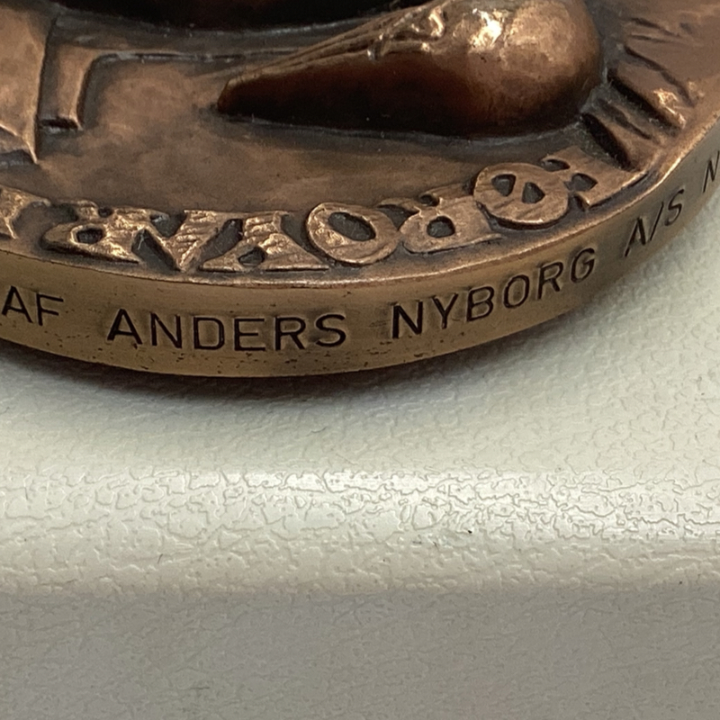 Vintage Bronze Faro Medallion | 1979 Anders Nyborg Finland