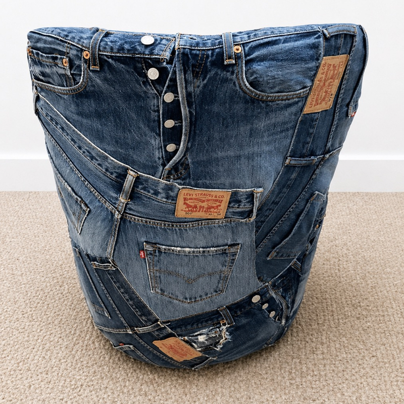 Upcycled 1960s Sherborne Chair | Vintage Levi’s Denim Jeans