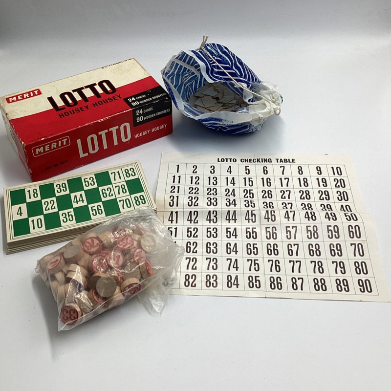 1960’s Lotto Bingo Game | Housey Housey by Merit 1961