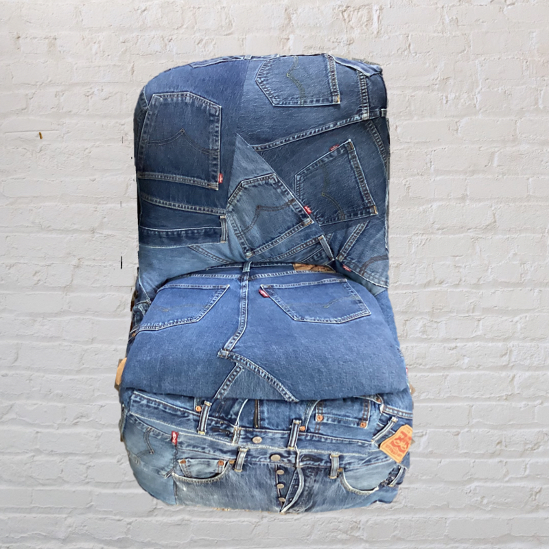 Upcycled 60s Sherborne chair | Vintage Levi’s denim jeans