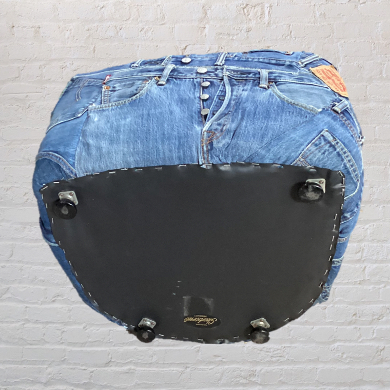 Upcycled 60s Sherborne chair | Vintage Levi’s denim jeans