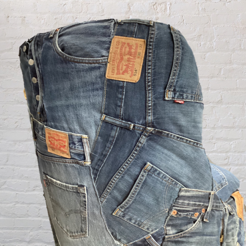 Upcycled 60s Sherborne chair | Vintage Levi’s denim jeans