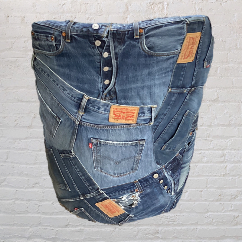Upcycled 60s Sherborne chair | Vintage Levi’s denim jeans