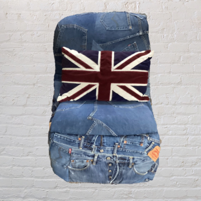 Upcycled 1960s Sherborne Chair | Vintage Levi’s Denim Jeans