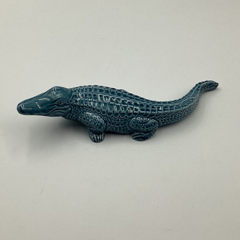 Poole Pottery 'Blue Glaze' Alligator Vintage Figure
