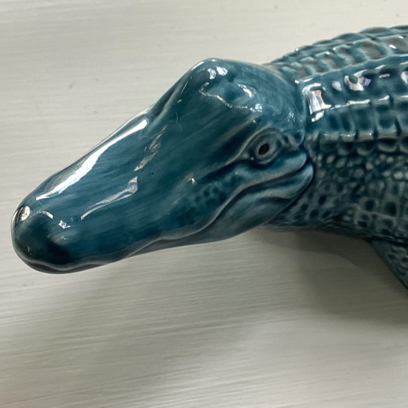 Poole Pottery 'Blue Glaze' Alligator Vintage Figure
