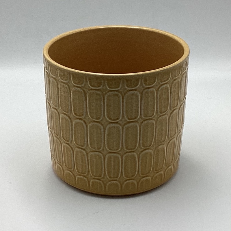 Vintage Scheurich Plant Pot 878-16 | Mustard Ceramic Planter c.1980s