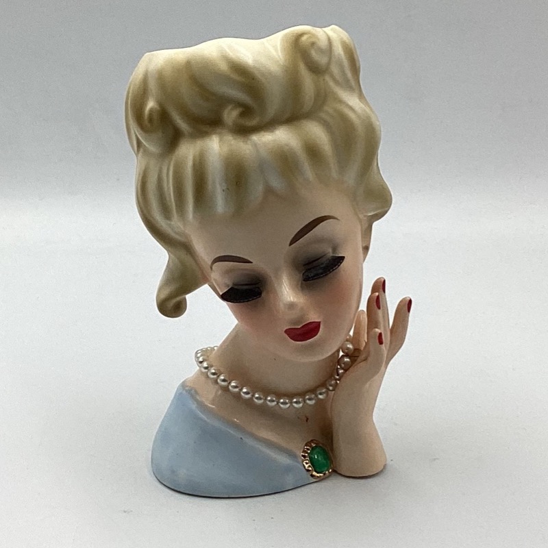 Vintage 1950s 1960s Lady Head Vase – Japanese Ceramic Collectable