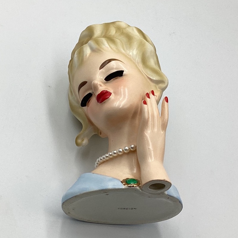 Vintage 1950s 1960s Lady Head Vase – Japanese Ceramic Collectable