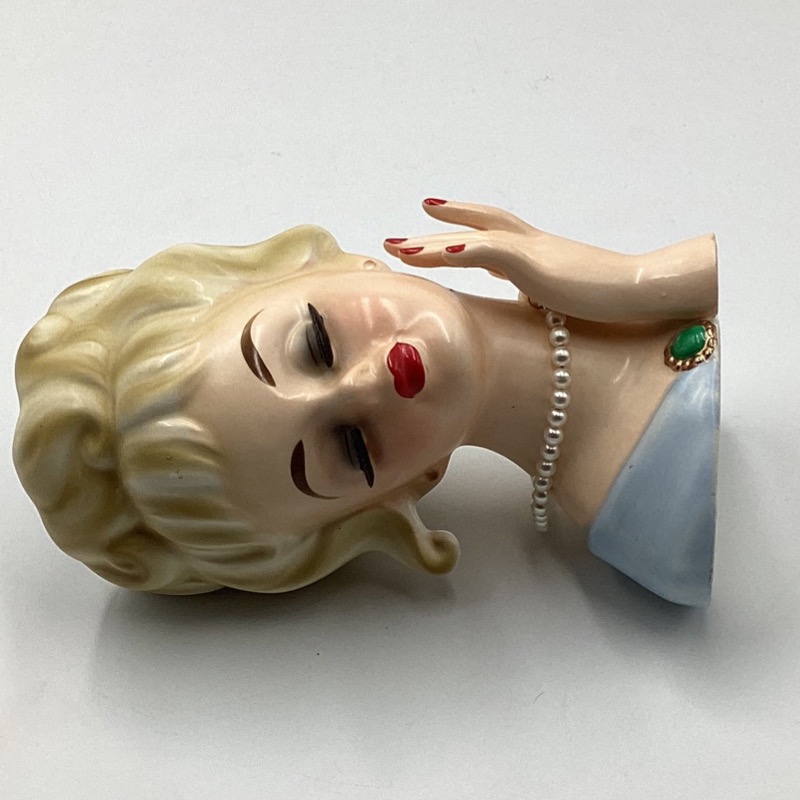 Vintage 1950s 1960s Lady Head Vase – Japanese Ceramic Collectable