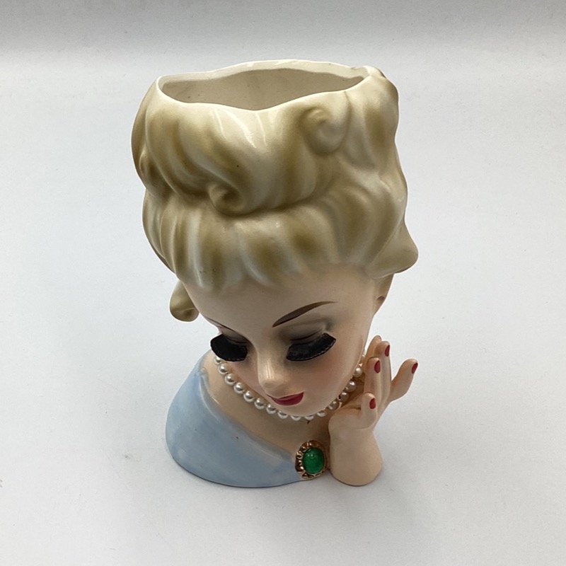 Vintage 1950s 1960s Lady Head Vase – Japanese Ceramic Collectable
