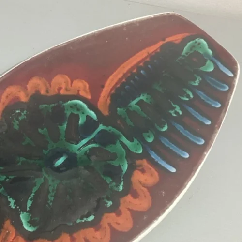 Poole Delphis Spear Dish Abstract Decoration