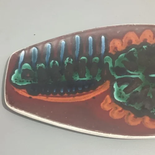 Poole Delphis Spear Dish Abstract Decoration