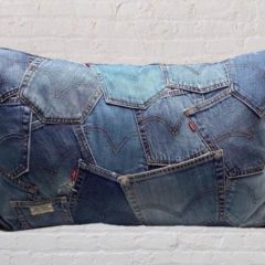 Patchwork oversized Denim Cushion