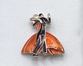 Clarice Cliff Enamel Brooch | Art Deco Dancers by Past Times