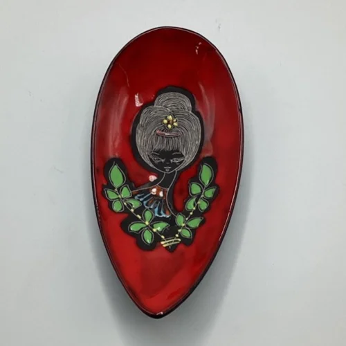 Vintage Italian San Marino Pottery Dish | 1950s Hand-Painted Art